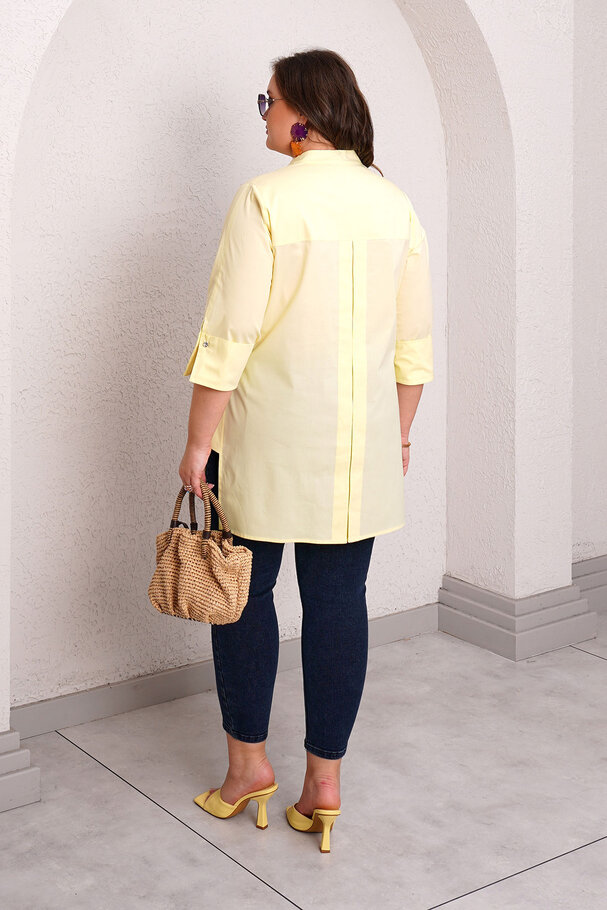 STAND COLLAR POPLIN SHIRT