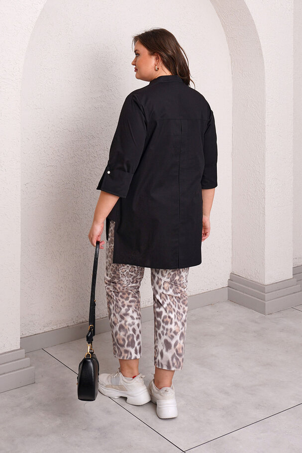 STAND COLLAR POPLIN SHIRT