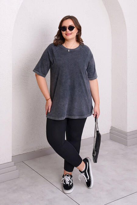 Büyük Moda - STONE WASHED PREMIUM COTTON BASIC T-SHIRT (1)