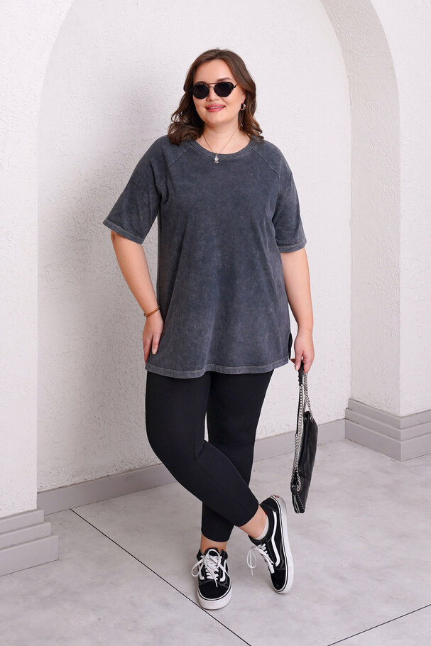 STONE WASHED PREMIUM COTTON BASIC T-SHIRT