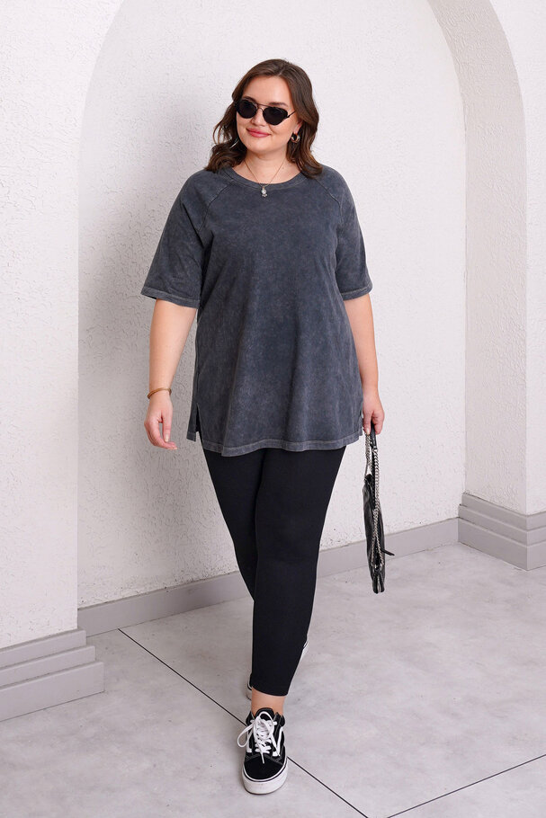 STONE WASHED PREMIUM COTTON BASIC T-SHIRT