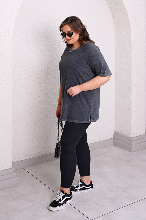 STONE WASHED PREMIUM COTTON BASIC T-SHIRT