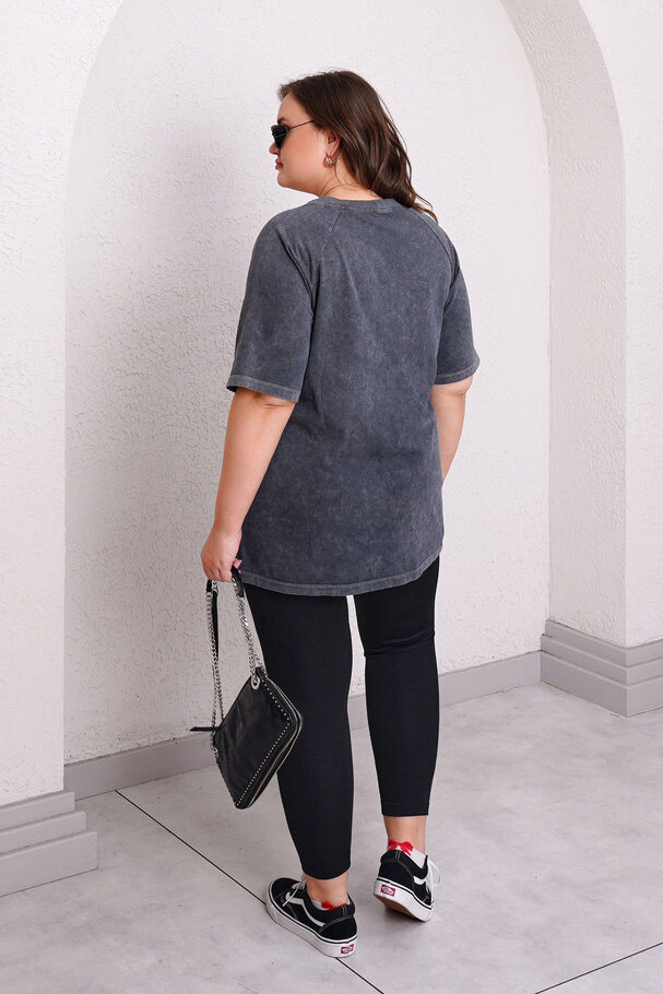 STONE WASHED PREMIUM COTTON BASIC T-SHIRT