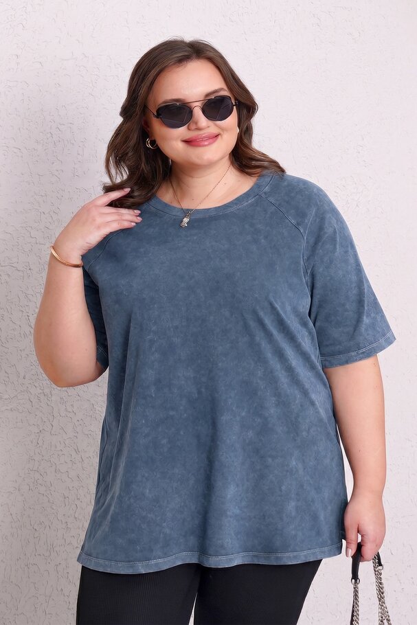 STONE WASHED PREMIUM COTTON BASIC T-SHIRT