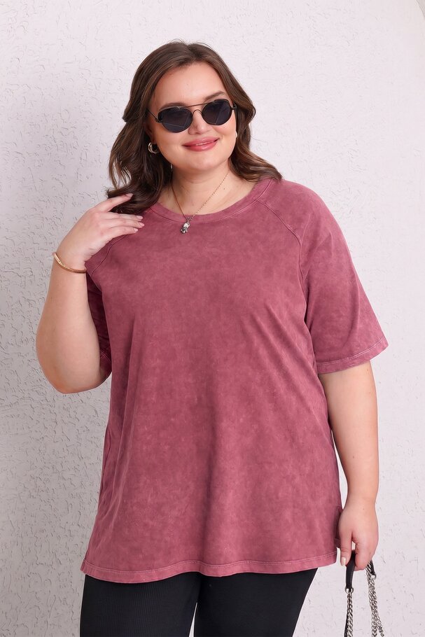 STONE WASHED PREMIUM COTTON BASIC T-SHIRT