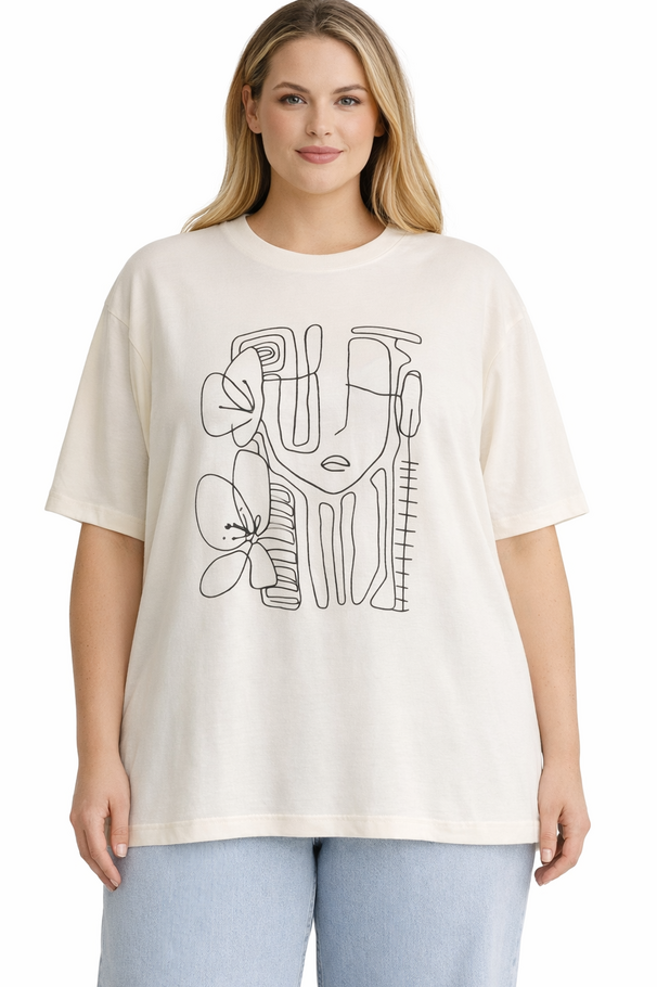 VISCOSE EMBROIDERED T-SHIRT