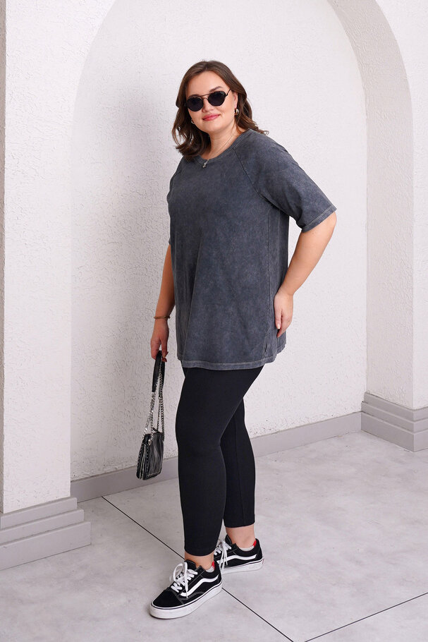 WASHED COTTON BASIC T-SHIRT