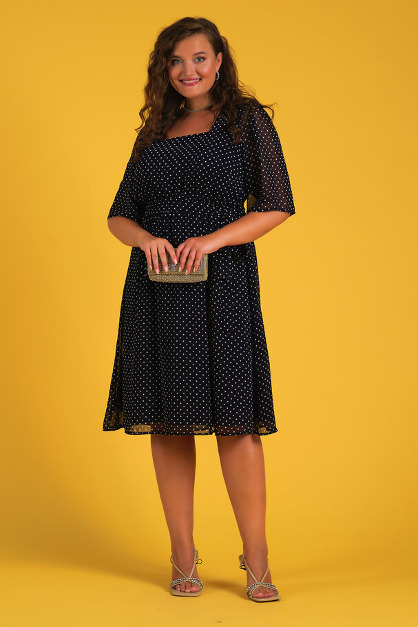 POLKA DOT CHIFFON DRESS