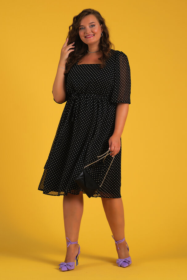 POLKA DOT CHIFFON DRESS
