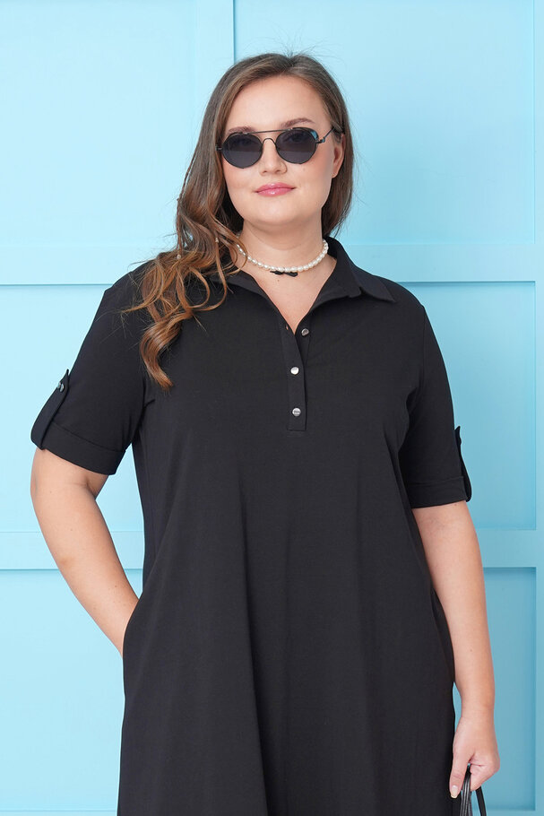 POLO YAKA PAMUK ELBİSE 