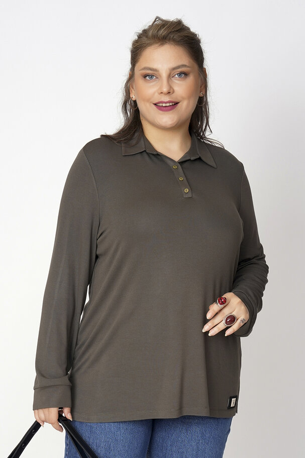 POLO YAKA TRİKO BLUZ