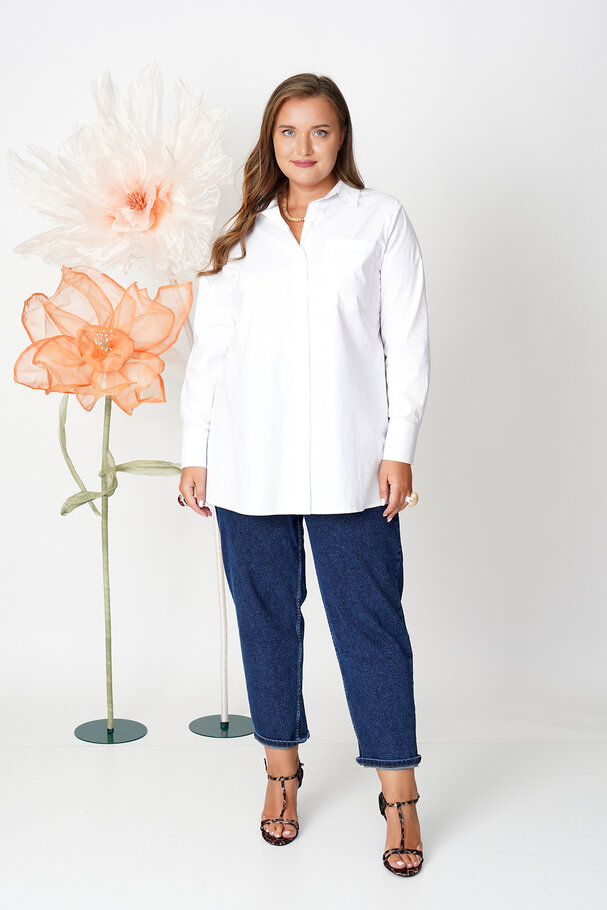 POPLIN SHIRT WITH ELASTANE