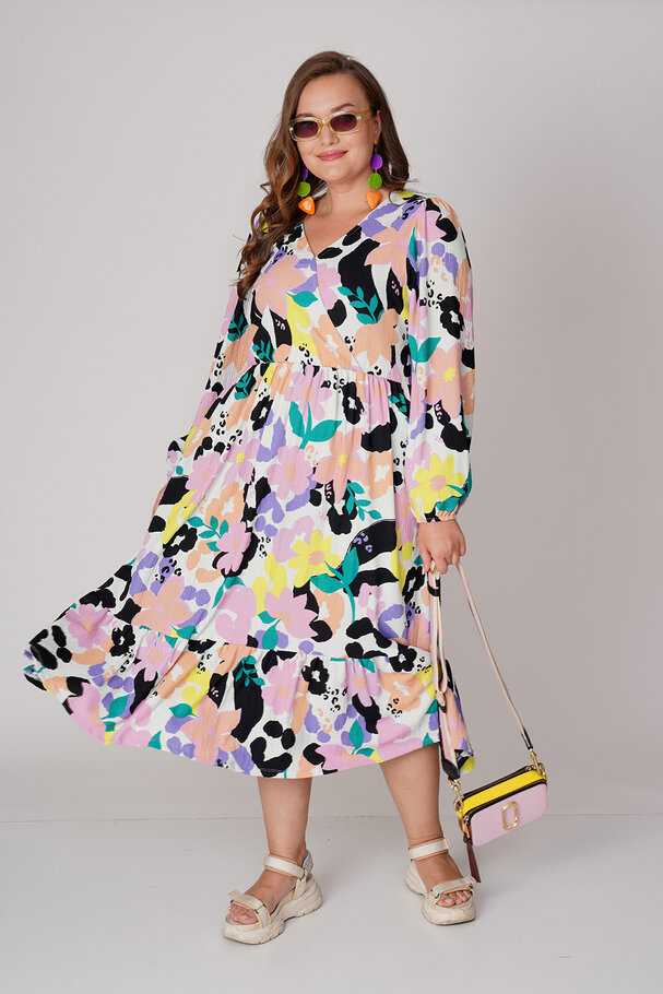 PRINTED ELASTIC DRESS