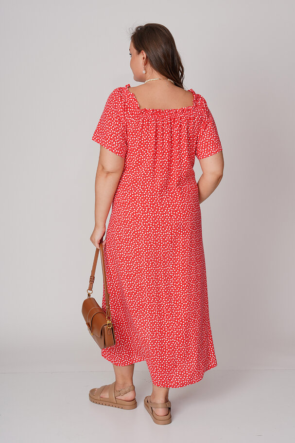 PRINTED OFF-THE-SHOULDER DRESS