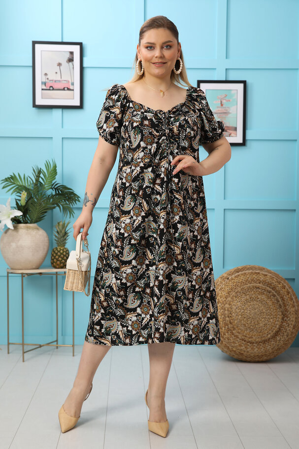 PRINTED VISCOSE DRESS