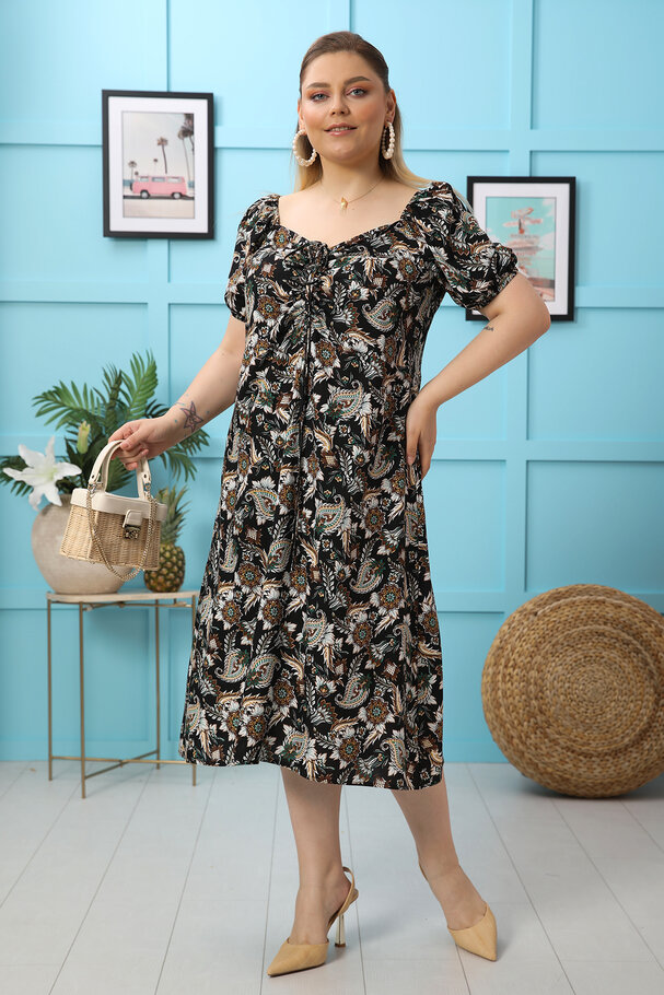 PRINTED VISCOSE DRESS