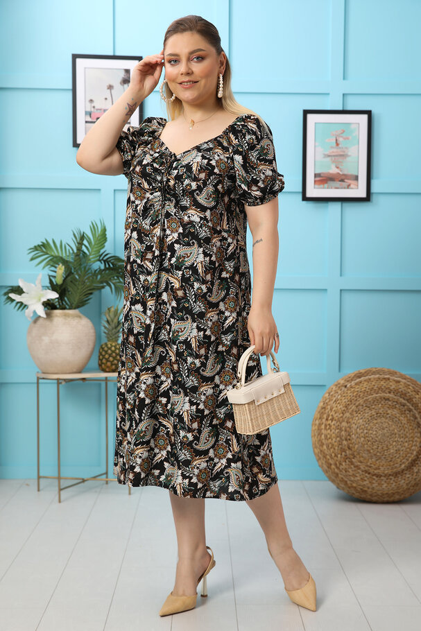 PRINTED VISCOSE DRESS