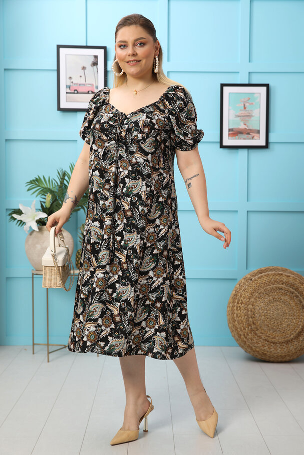 PRINTED VISCOSE DRESS