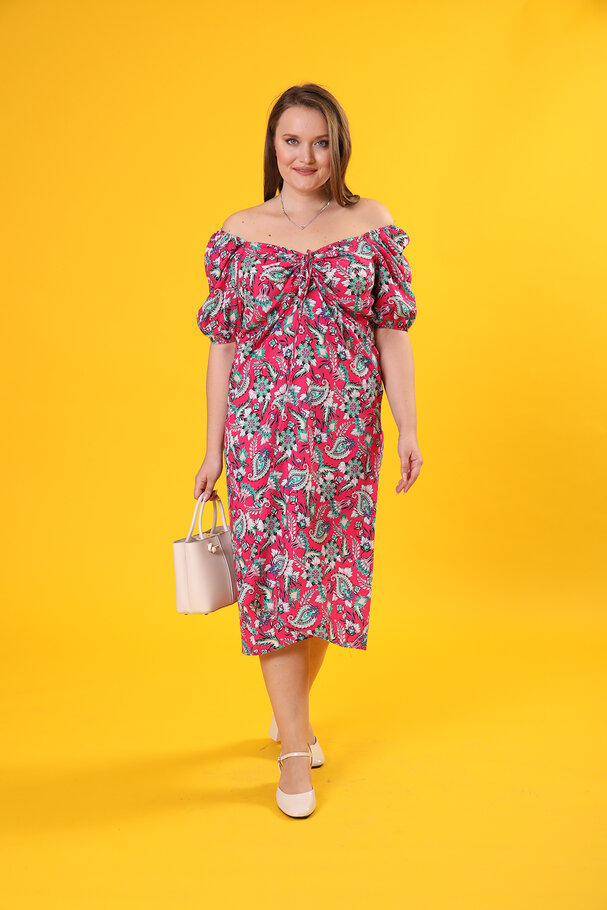 PRINTED VISCOSE DRESS