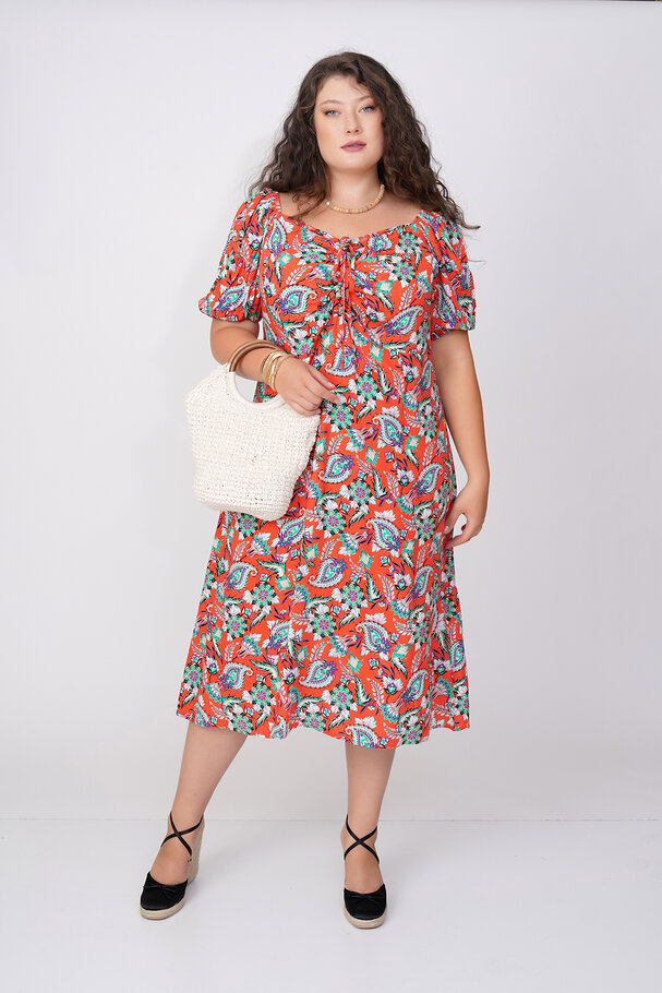 PRINTED VISCOSE DRESS