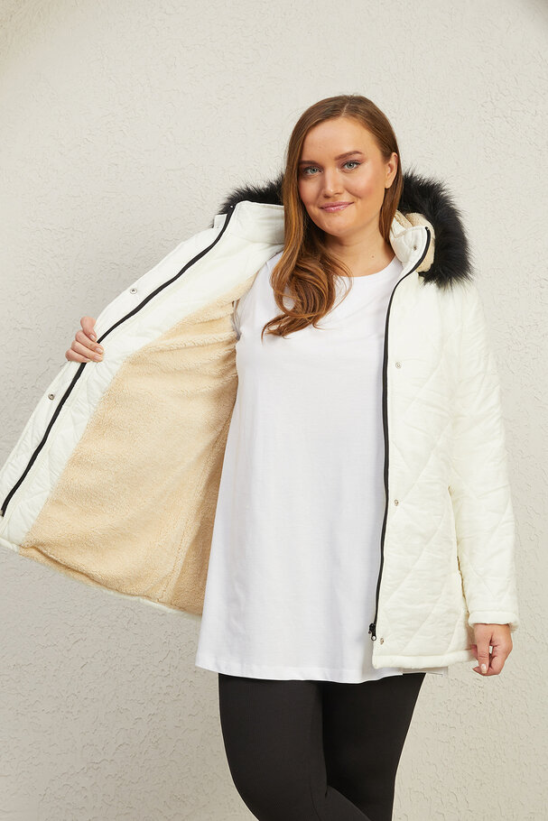 PUFFER ANORAK WITH FLEECE LINING