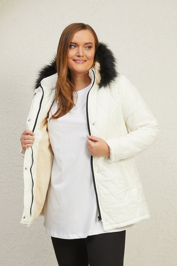 PUFFER ANORAK WITH FLEECE LINING