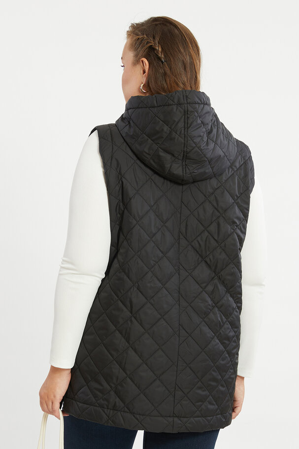 PUFFER GILET WITH HOOD