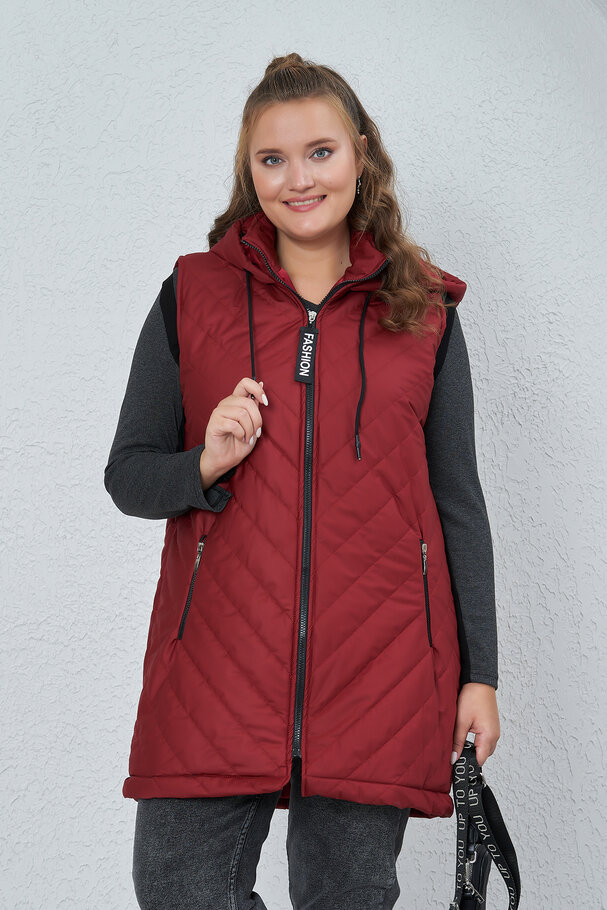 PUFFER GILET WITH HOOD