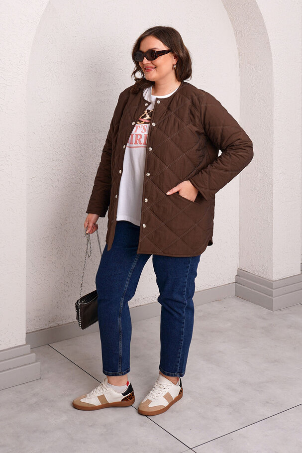 QUILTED PUFFER JACKET WITH INNER HOOD