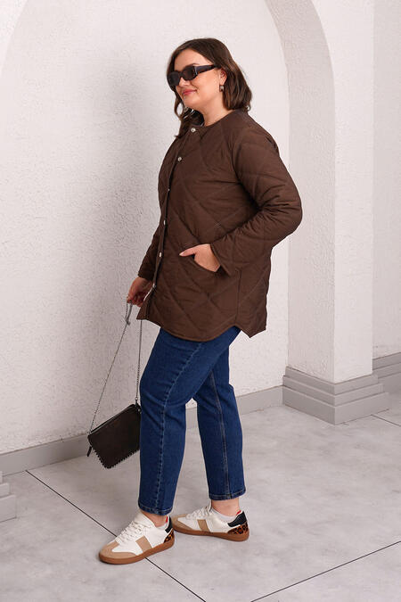 QUILTED PUFFER JACKET WITH INNER HOOD - Thumbnail (7)