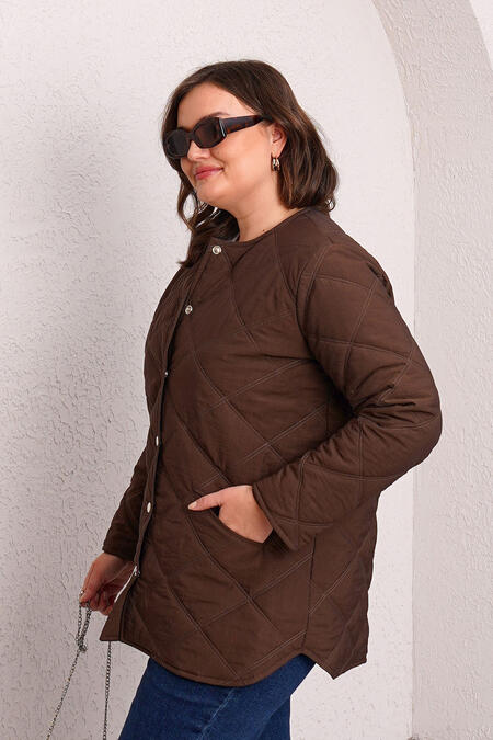 QUILTED PUFFER JACKET WITH INNER HOOD - Thumbnail (8)