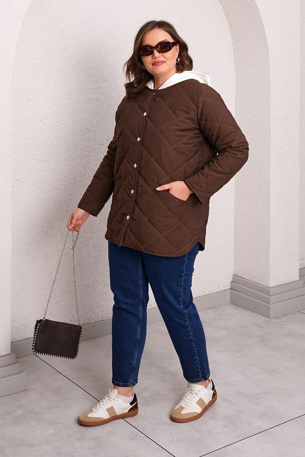 QUILTED PUFFER JACKET WITH INNER HOOD