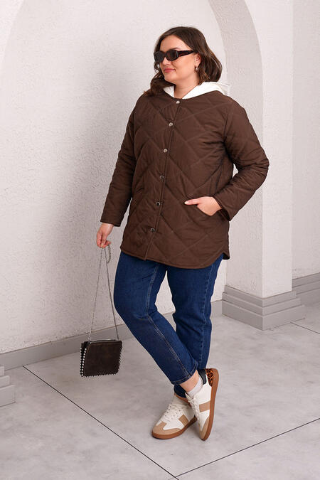 QUILTED PUFFER JACKET WITH INNER HOOD - Thumbnail (16)