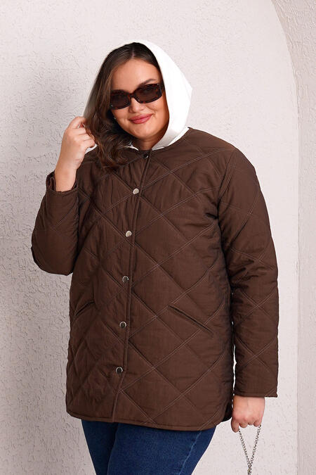 QUILTED PUFFER JACKET WITH INNER HOOD - Thumbnail (17)