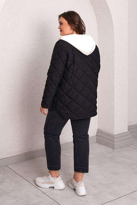 QUILTED PUFFER JACKET WITH INNER HOOD - Thumbnail (20)
