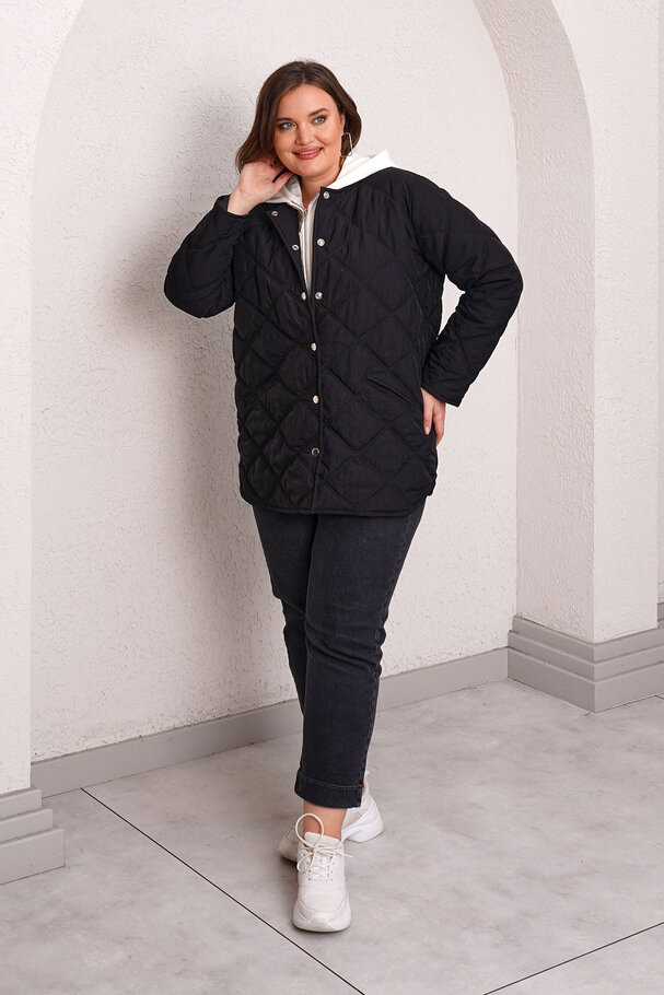 QUILTED PUFFER JACKET WITH INNER HOOD