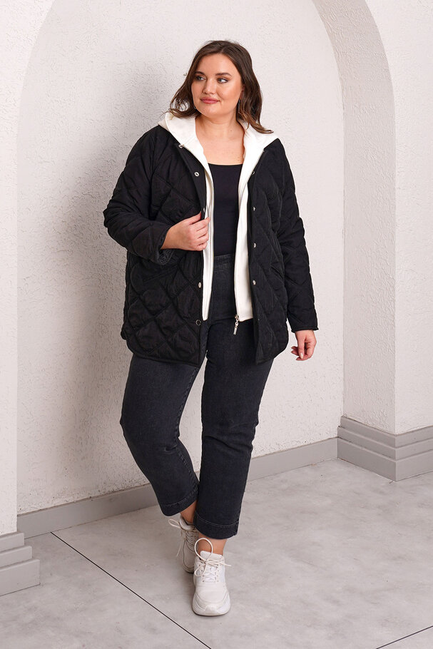 QUILTED PUFFER JACKET WITH INNER HOOD
