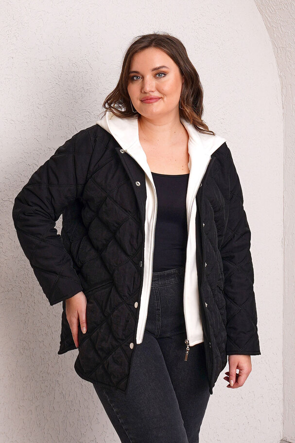 QUILTED PUFFER JACKET WITH INNER HOOD