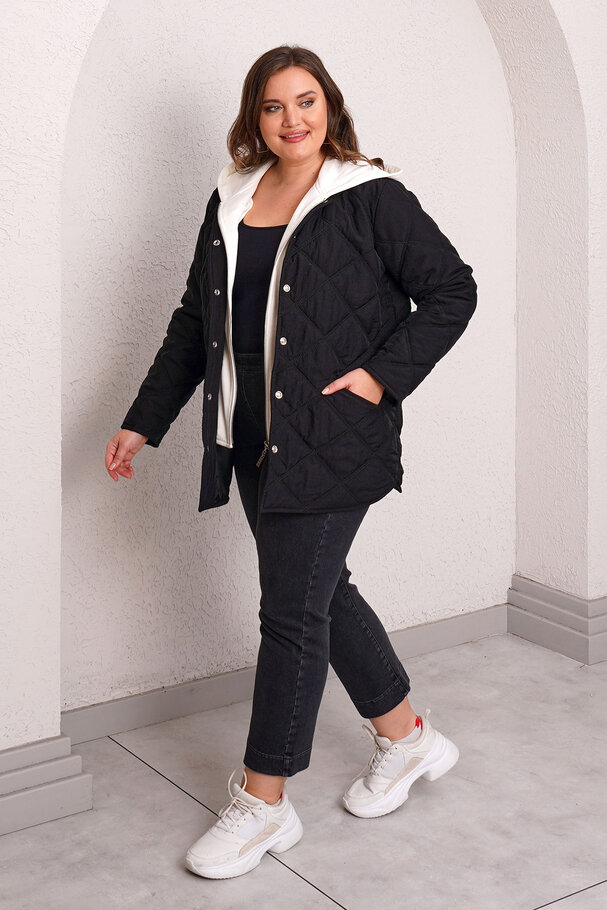 QUILTED PUFFER JACKET WITH INNER HOOD