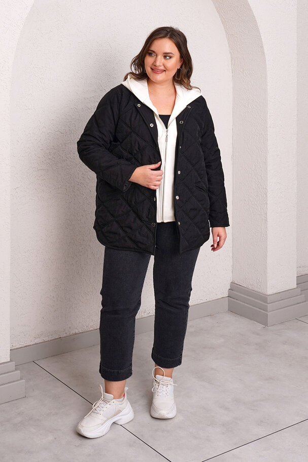 QUILTED PUFFER JACKET WITH INNER HOOD