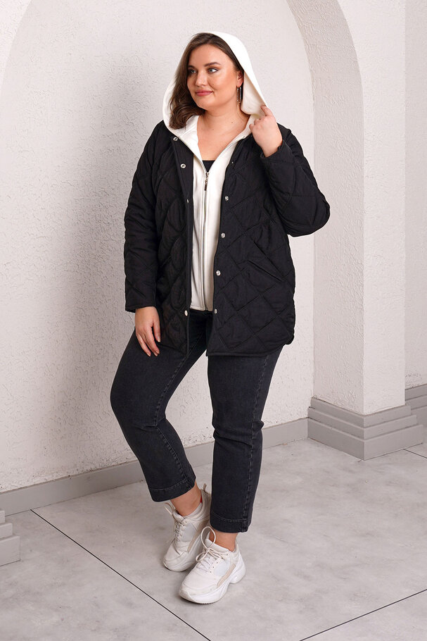 QUILTED PUFFER JACKET WITH INNER HOOD