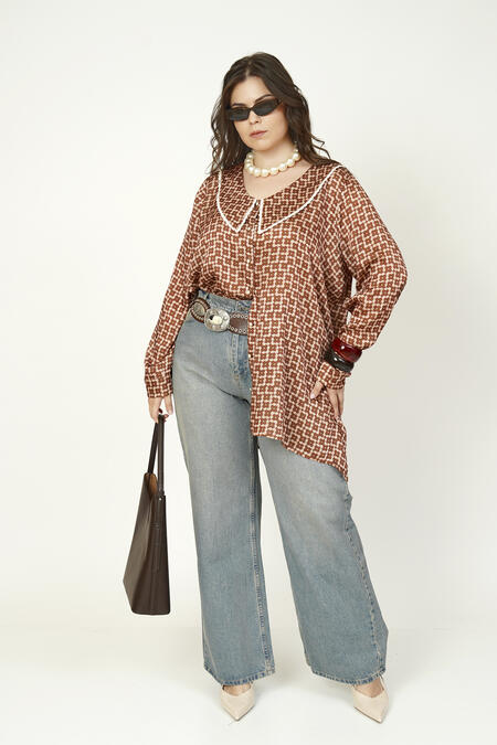 Büyük Moda - RETRO PETER PAN COLLAR SHIRT (1)