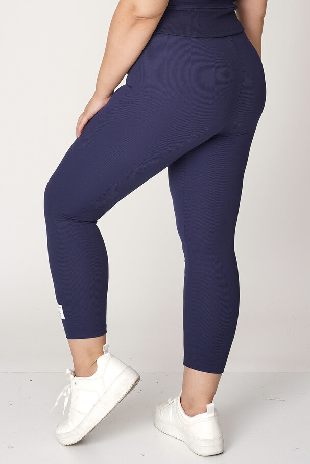 RIBBED LEGGINGS WITH LABEL
