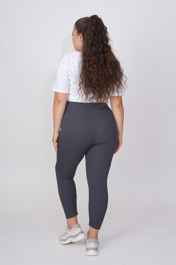RIBBED LEGGINGS WITH LABEL