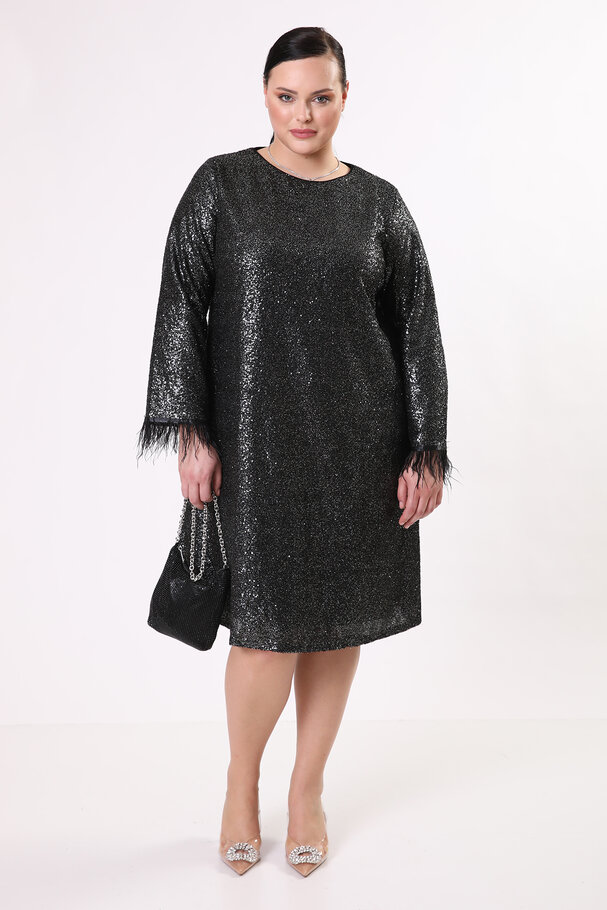 SEQUINED DRESS WITH FRINGINGS