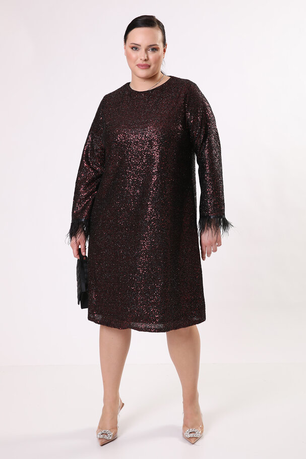 SEQUINED DRESS WITH FRINGINGS