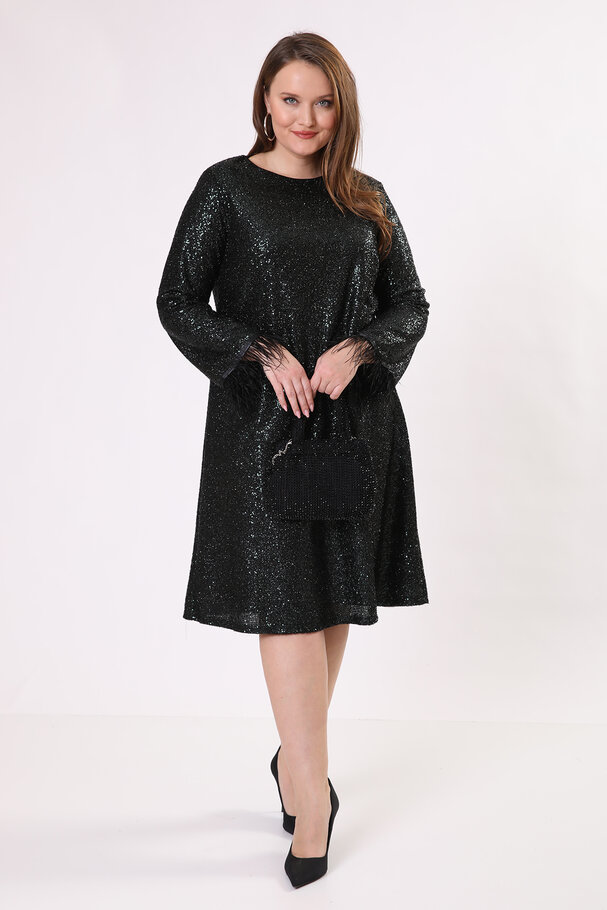 SEQUINED DRESS WITH FRINGINGS