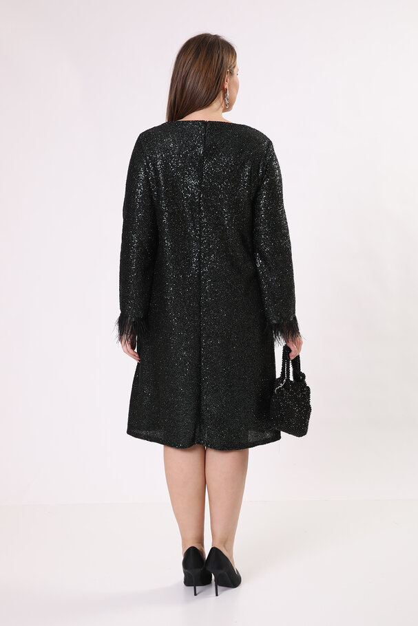 SEQUINED DRESS WITH FRINGINGS