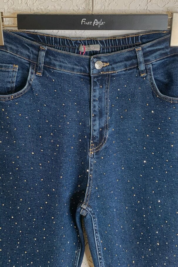 SERPME TAŞ BASKILI MOM JEAN