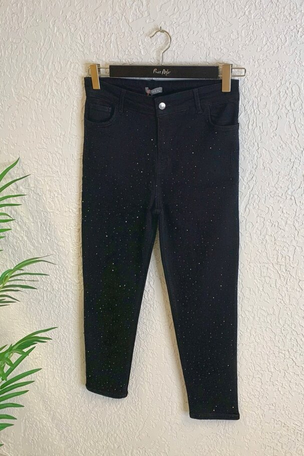 SERPME TAŞ BASKILI SKINNY JEAN